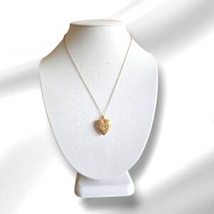 Vintage Gold Plated Forever Love Locket Necklace.